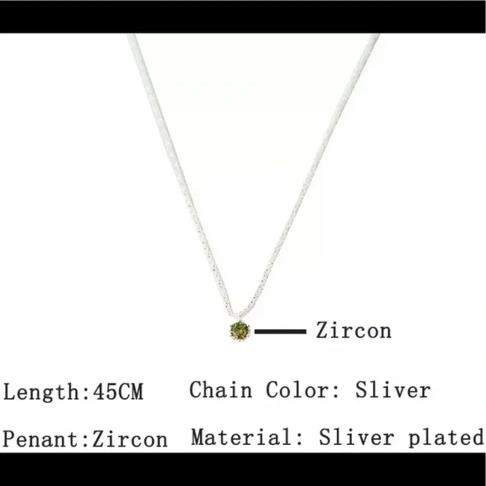 Simulated Emerald CZ Necklace – 14K Gold Plated 925 Silver, Dainty Round Pendant - Picture 11 of 11